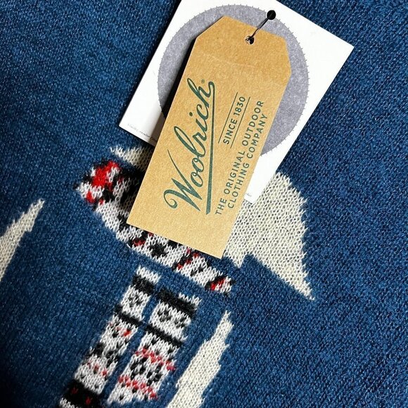 Woolrich Mohair Atlantic Penguin Wool-Blend Sweater Blue Size S - Picture 2 of 6